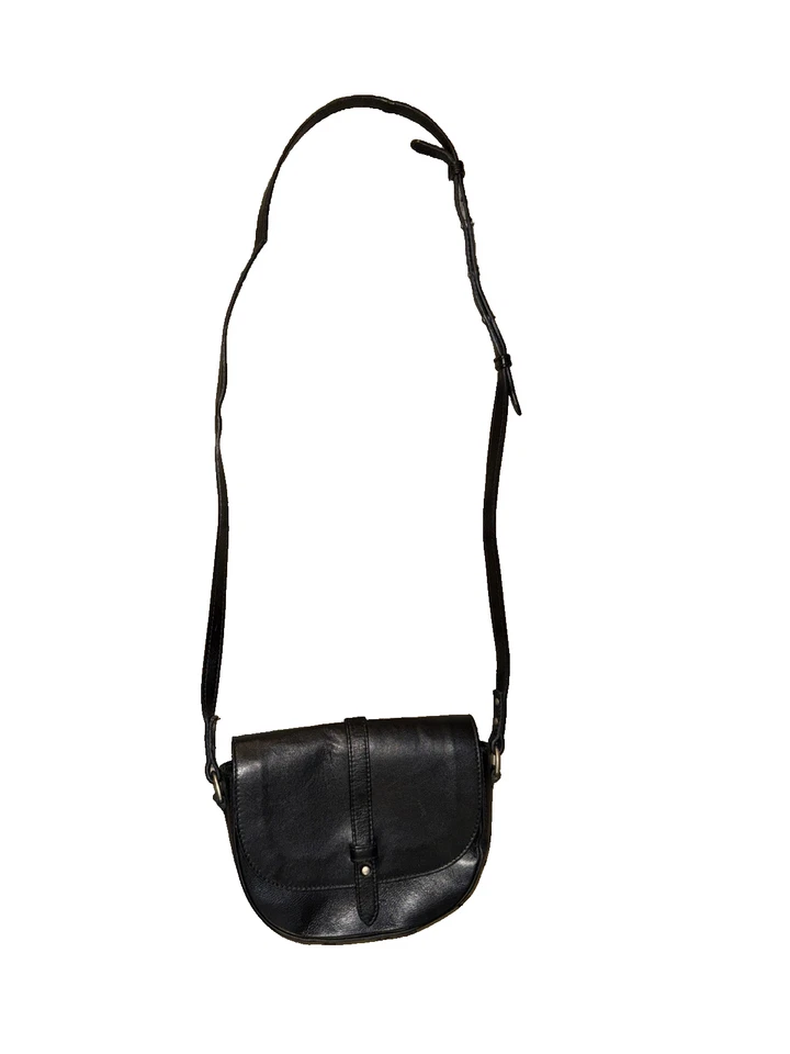 Bolso Bandolera American Eagle Outfitters Pequeño Cuero Negro Hecho en Italia Foto 4 de 4