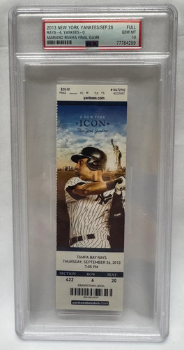 ENTRADA COMPLETA JUEGO FINAL MARIANO RIVERA 26/09/13 *GEMA PSA COMO NUEVA 10! POP 3* YANKEES - Imagen 1 de 2