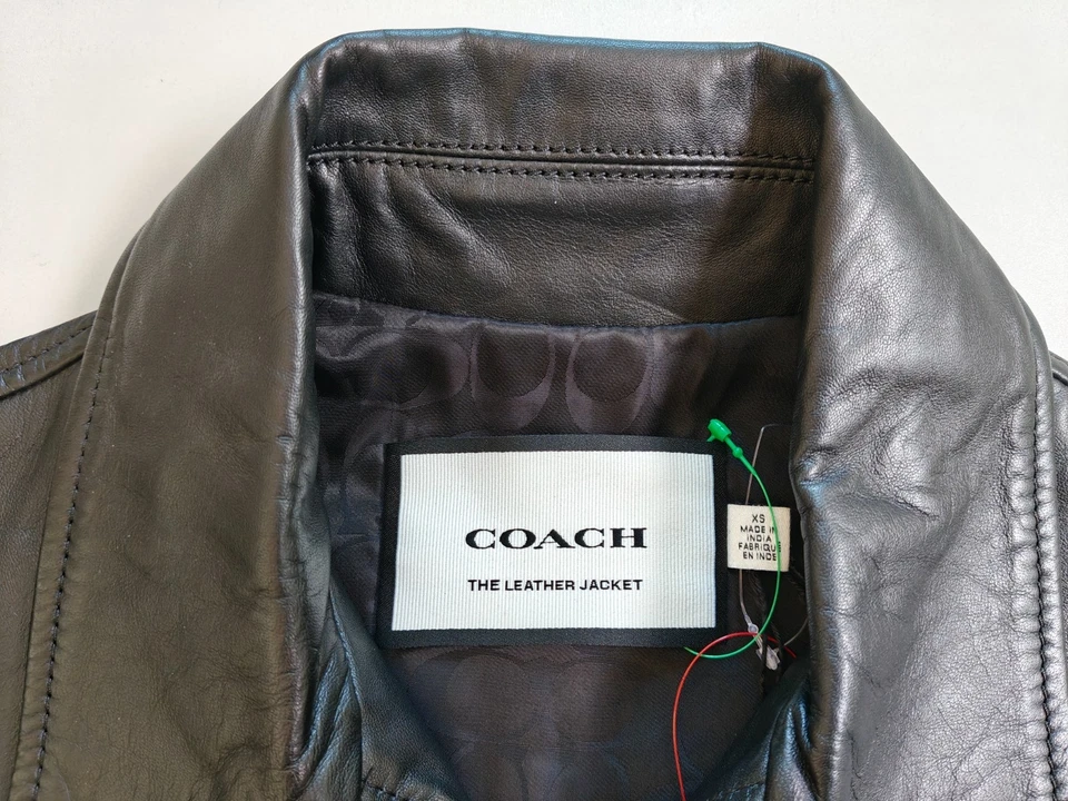 Coach Leather Jacket WORLDWIDE SHIPPING FTP 5046 - Image 3 of 4