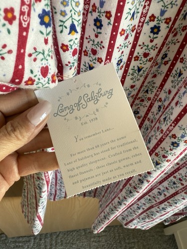 Lanz of Salzburg | Damen XL | Flanell Nachthemd Herz Blumen Cottagecore Neu mit Etikett - Bild 3 von 12