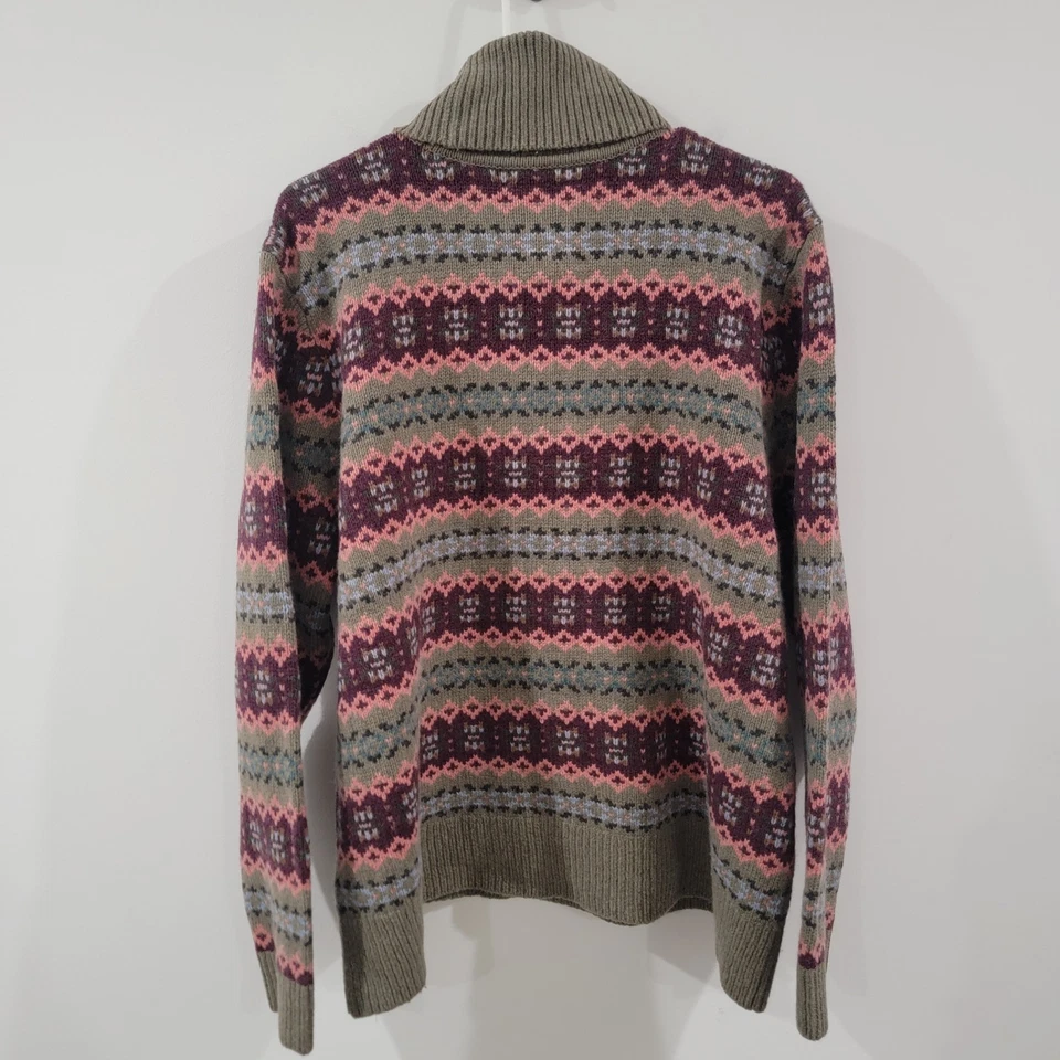 Suéter de cuello alto Lauren Ralph Lauren para mujer talla 3X mezcla de lana Fair Isle Foto 2 de 4