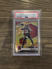 Tom Brady 2021 Panini Mosaic Reactive Yellow #201 PSA 10 Tampa Bay Bucs