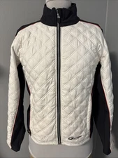 Obermeyer Ladies 10 Quilted & Soft Shell Full Zip Ski Jacket Black/White