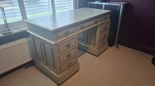 Large Vintage Wooden Desk   6ft X 4ft X 2ft