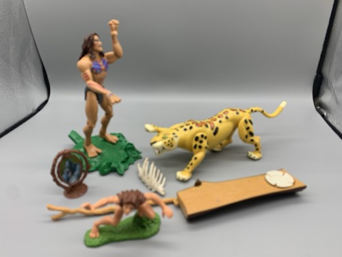 Vintage 1999 Disney's Tarzan & SAVAGE SLASH SABOR Leopard Action Figure & MORE!! - Picture 2 of 9