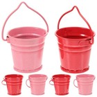 6pcs Mini House Bucket Ornament Mini Bucket Furniture Fairy Garden Supplies