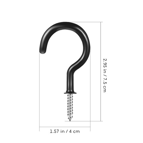 Gancho de lámpara atornillable 12 piezas ganchos de techo de metal cesta colgante resistente - Imagen 2 de 11