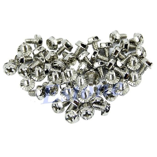 100pcs Toothed Hex 6/32 Computer PC for Case Hard Drive Motherboard Mounting Scr - Bild 8 von 8