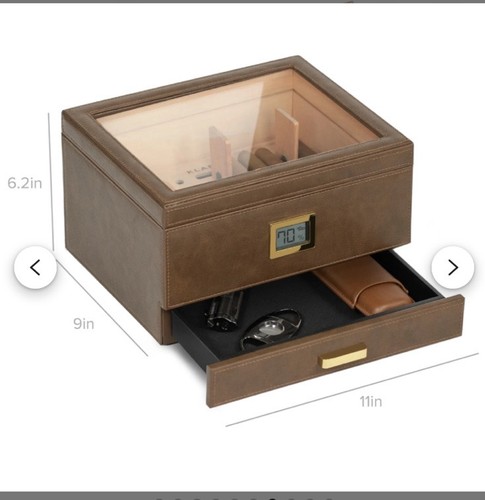 Klaro By Case Elegance Glass Top Humidor Hydro System - Picture 9 of 14