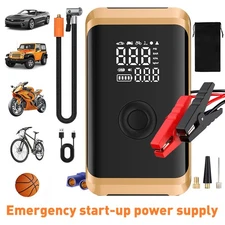 Car Jump Starter With Air Compressor Tire Inflator Power Bank Battery Charger