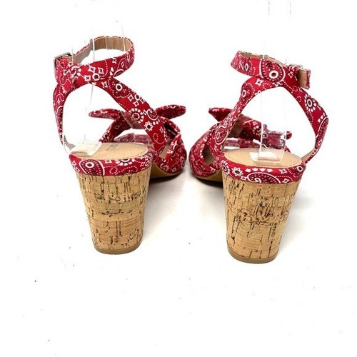 NEW Torrid Red Bandana Sandals Women's Size 7 Wide Width - Picture 6 of 7