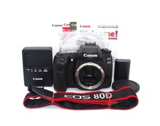 Canon EOS 80D 24.2 MP Digital SLR Camera Black Body Only w/ Charger