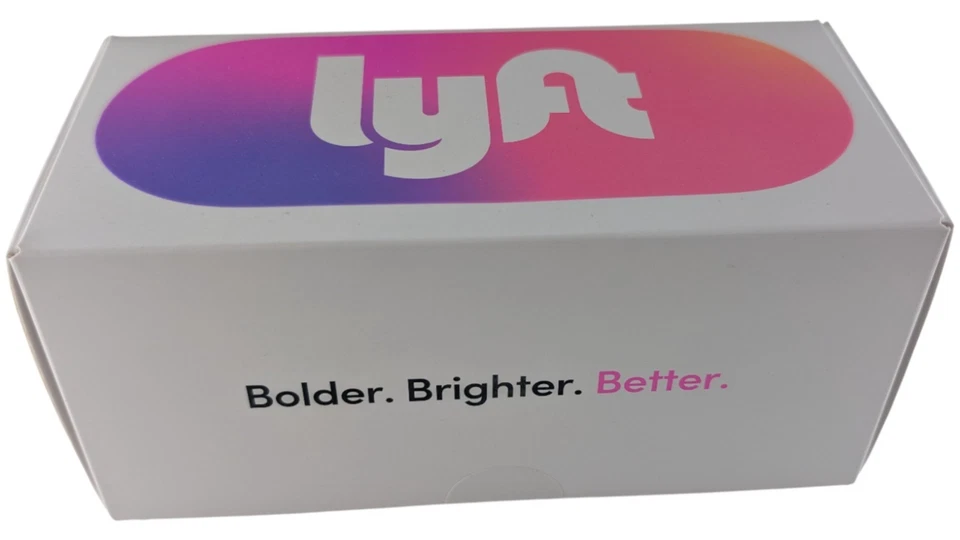 Lyft Glow Purple Pink Mustache Original Official Lyft Brand New Genuine AND Base - Image 2 of 4