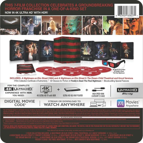 A Nightmare on Elm Street 7-Film Collection 4K Limited Edition SteelBook SEALED - Picture 3 of 4