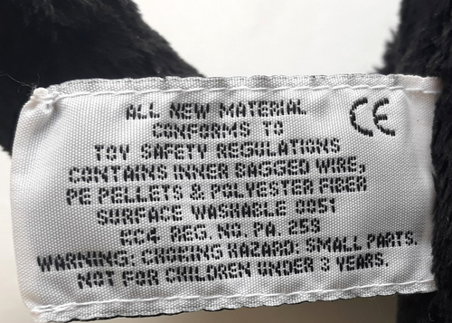 Pinkies Palace ~ Blk. Cat Plush Toy 14" 2003 Blue Eyes Pink Collar Mervyns ~NICE - Picture 14 of 16