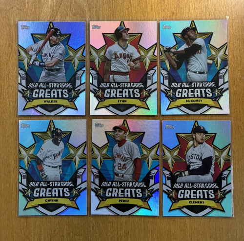 2025 Topps All Star Game Greats- Lot x6 - Lynn, Gwynn, Clemens, McCovey, Walker