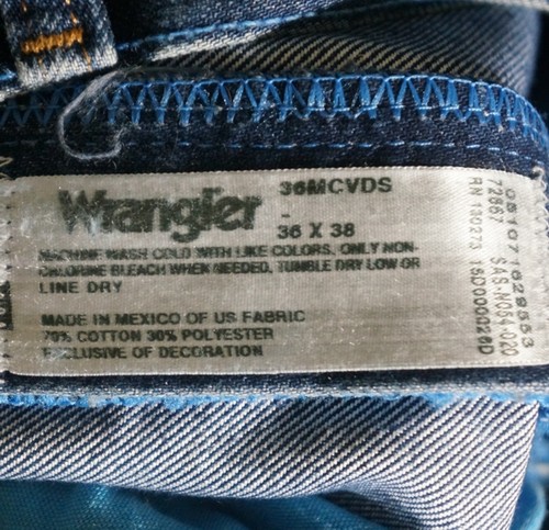 XA15438 *WRANGLER* 36MCVDS COOL VANTAGE JEANS PIERNA RECTA 36X38 (msr 36"x38.5") - Imagen 5 de 6
