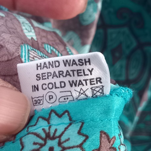 Vestido largo boho vintage kimono seda maxi bata hada indio talla única marrón verde - Imagen 13 de 13