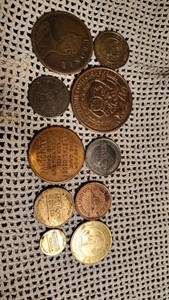 Antique & Vtg Tokens Lot Of 9 Mixed Uses Deadly Debate Leonie Bathroom Palmolive