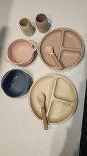 Baby Silicone Feeding Set with 2 Bowl 2 Plate , 2 Cup, 2 Spoon.