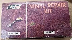 GT Vinyl Repair Kit – Vintage Auto Interior & Luggage Vinyl Repair – Used w/ Ins