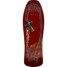 Powell Peralta Skateboard Deck Ray Underhill Cross Burgundy/Gold Foil Old Schoo