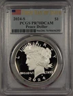 2024-S Peace Silver Dollar PCGS PR70 DCAM First Day of Issue $1