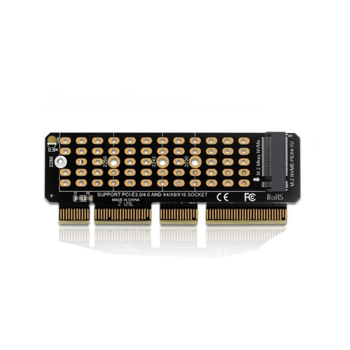 PH41-U1 M.2 NVMe SSD to PCI-E 4.0 Single Disk Adapter Card PCIe x4 x8 x16 Card - Photo 2/5