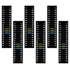 6PCS Temperature Sticker Strips Fish Tank Thermometer Aquarium Temperature Stick