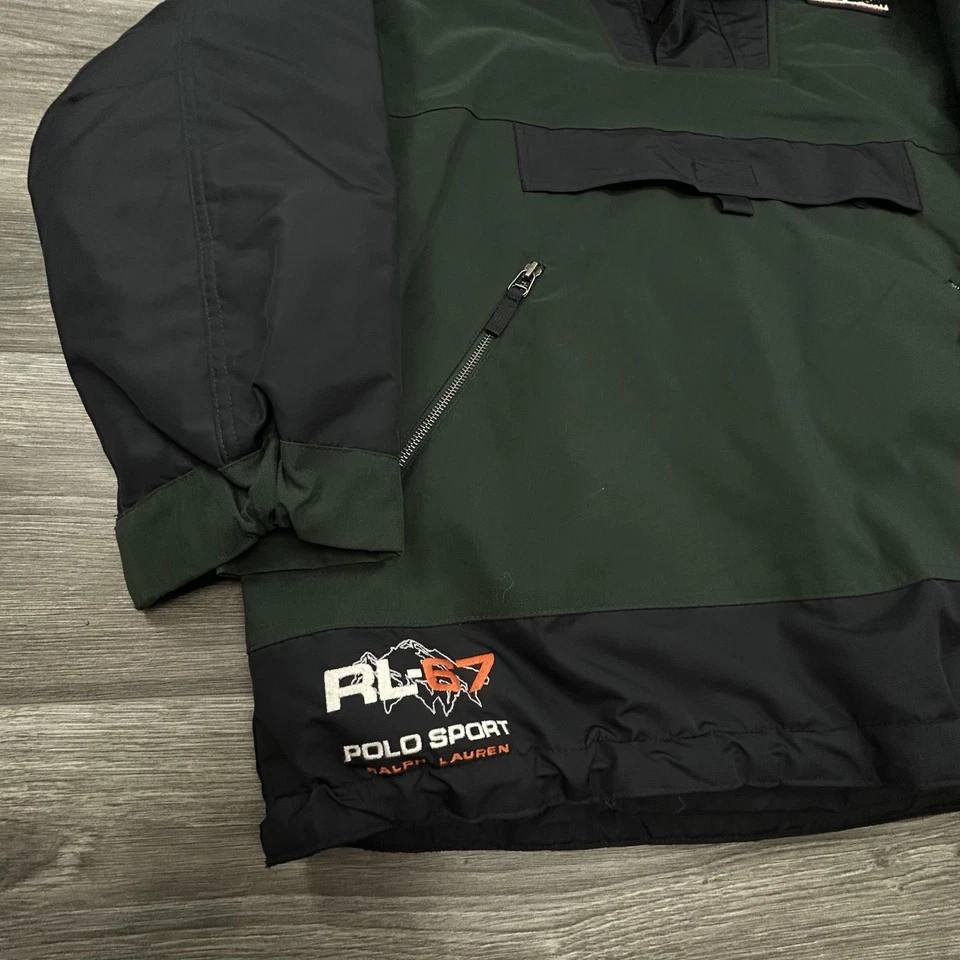 Chaqueta Polo Deportiva Ralph Lauren De Colección Para Hombre Mediana Deportista Anorak Sherpa RL67 Foto 4 de 4