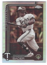 Harrison Bader 2025 Topps Chrome Sepia Refractor SP #62 Minnesota Twins
