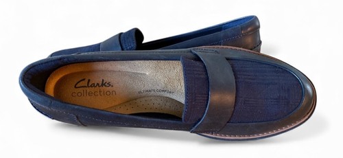 Clarks Sharon Gracie Loafer Size 7M Navy Leather Uppers NEW Other - Picture 6 of 7