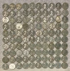 Old U.S. coins lot of 100 - 1943 - Steel Wheat Pennies P/D/S - Mostly junk.