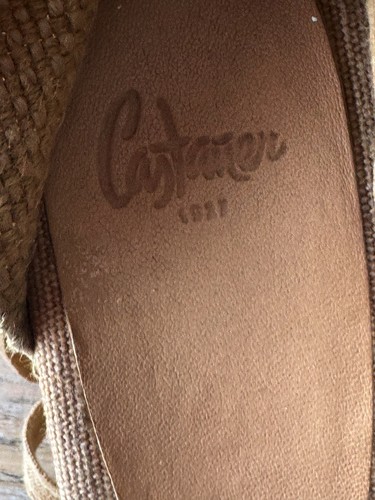 Immaculate CASTANER "Carina Tostado" Canvas Brown Mid Wedge Espadrille SHOES 40 - Picture 7 of 10