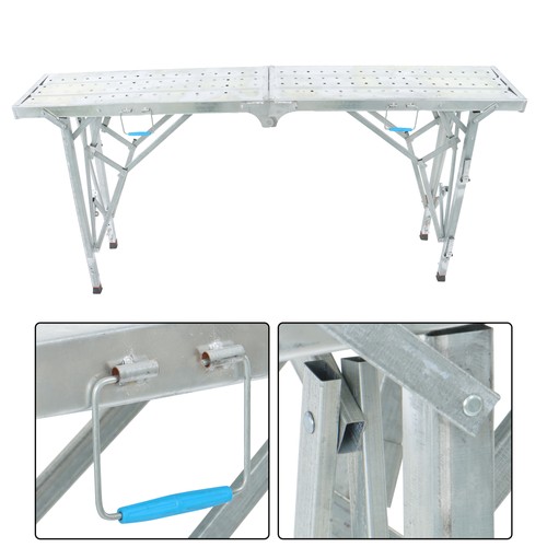 Andamio Plegable Portátil 1,8 m Plataforma Banco de Trabajo Andamio Escalera - Imagen 11 de 20