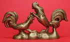 Cock Pair Showpiece Figure Handmade Brass Statue Table Decor Feng Shui Sculpture
