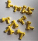 10 x LEGO Part 4599, Yellow Tap, 1 x 1, Classic, City, Town, excellent condition