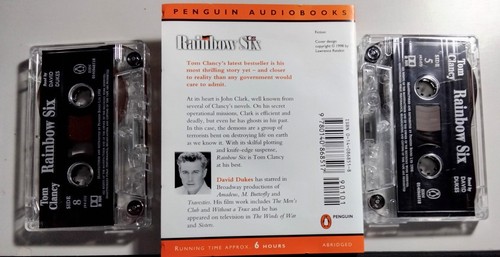 Tom Clancy - Rainbow Six. Audiobook 4 x Cassettes 1998 Abridged. David Dukes - Picture 2 of 3