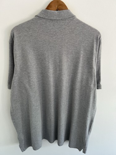 Ralph Lauren Polo Shirt Size 2XL XXL Mens Grey Solid Classic Fit Short Sleeve - Picture 4 of 9