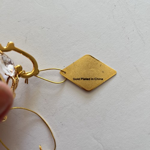 24K Gold Plated Spectra Swarovski Crystal 3" Teapot KG & C Ornament - Bild 7 von 8