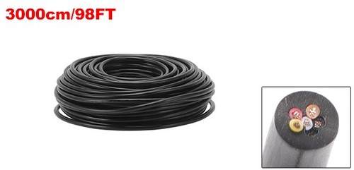 Electrical Ground Wire Automotive Power Wire 98FT Black TC 24AWG 6 Conductor - Picture 2 of 8