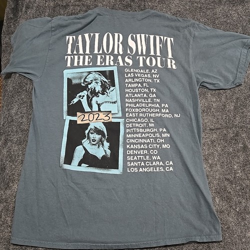 Taylor Swift Concert T-Shirt The Eras Tour 2023 Official Merch Blue Size Large - Picture 5 of 9