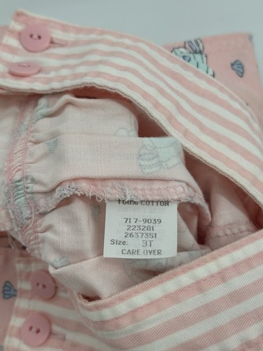 VINTAGE Osh Kosh Overall Mädchen 3T rosa Hase Kaninchen Ostern Print USA - Bild 8 von 11