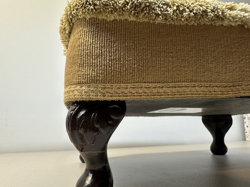 Sgabello poggiapiedi vintage Sherborne in velluto stile regina Anna gambe - Foto 16 di 23
