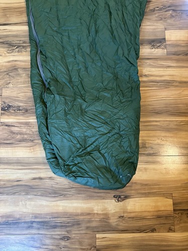 VTG The North Face Green Goose Down Mummy Sleeping Bag Brown Label 77"x28" Read - Picture 11 of 20