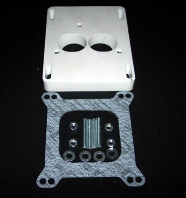 4-BBL Holley Q-Jet Carburator to TBI-Adapter-Plate Throttle-Body-Injection