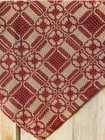 New Primitive Colonial RED COVERLET THROW Woven Tablecloth or Blanket