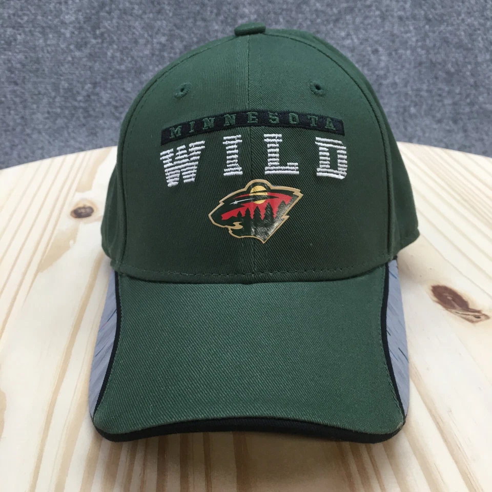 Gorra de béisbol Minnesota Wild NHL para hombre verde OS ala curva logotipo bordado Foto 2 de 4