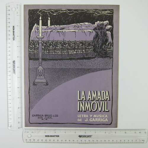 Sheet Music La Amada Inmovil The Immobile Beloved Romantic Waltz Antique 1923 - Picture 15 of 15