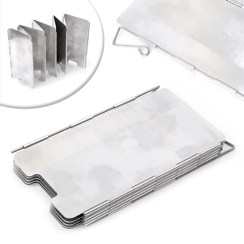 Outdoor Camping Kochen Kocher Gaskocher Windschutz Sichtschutz 9 Platten klappbar - Bild 1 von 10